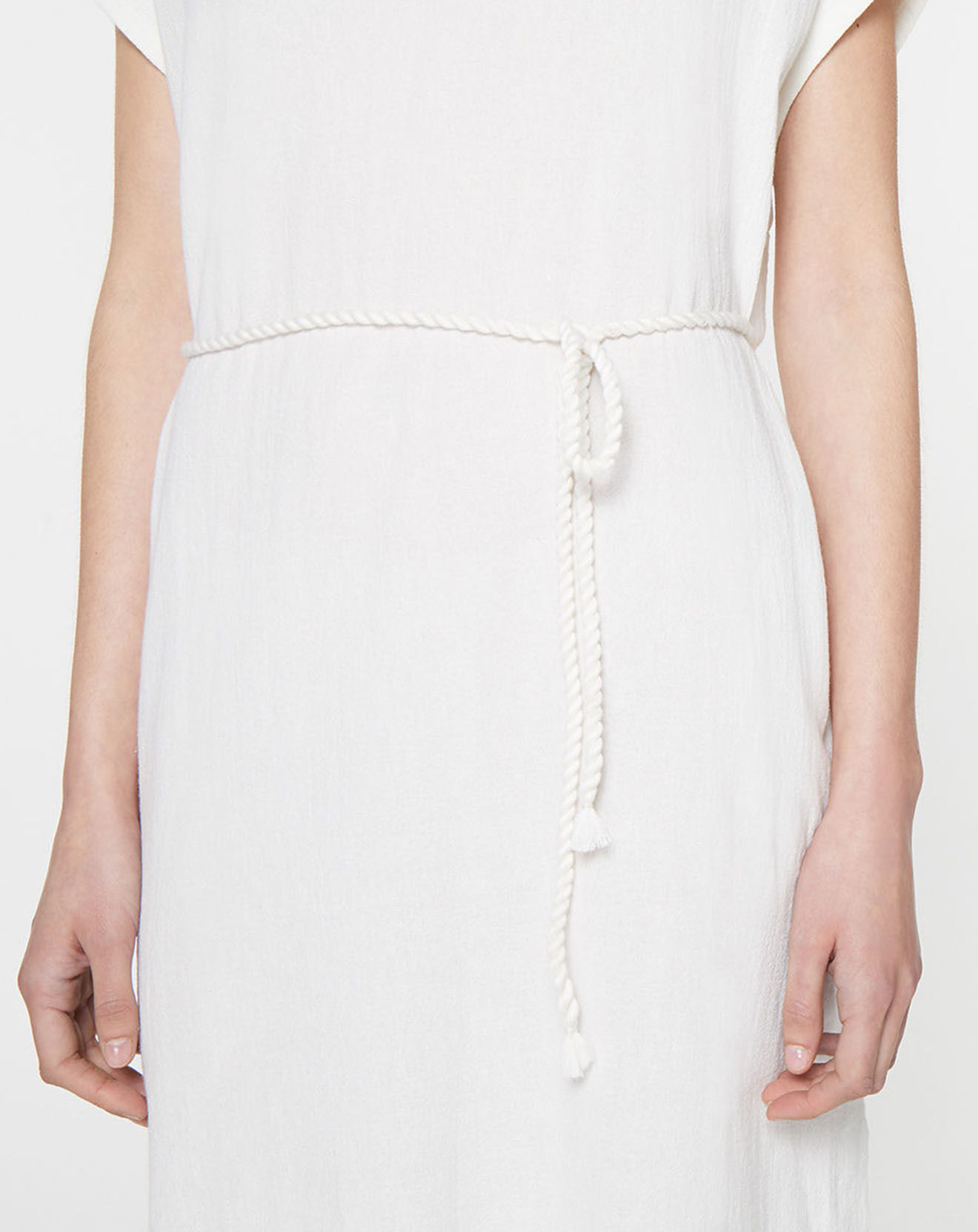 Galeries Lafayette Robe en Coton biologique Lima blanche