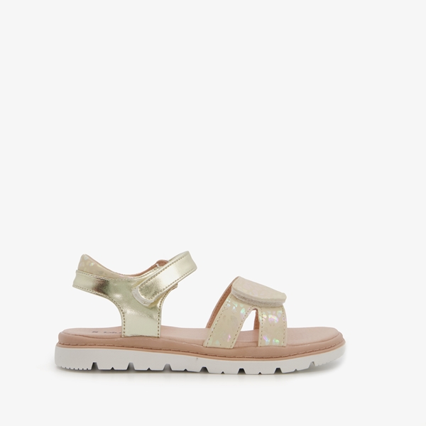 Blue Box meisjes sandalen goud met luipaardprint