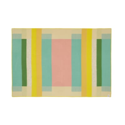 Lammwolldecke Bauhausstil, Pastell