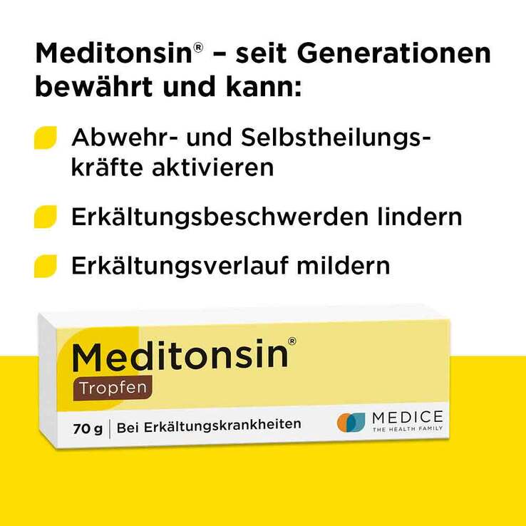 Meditonsin Tropfen bei Erkältung, 70 g