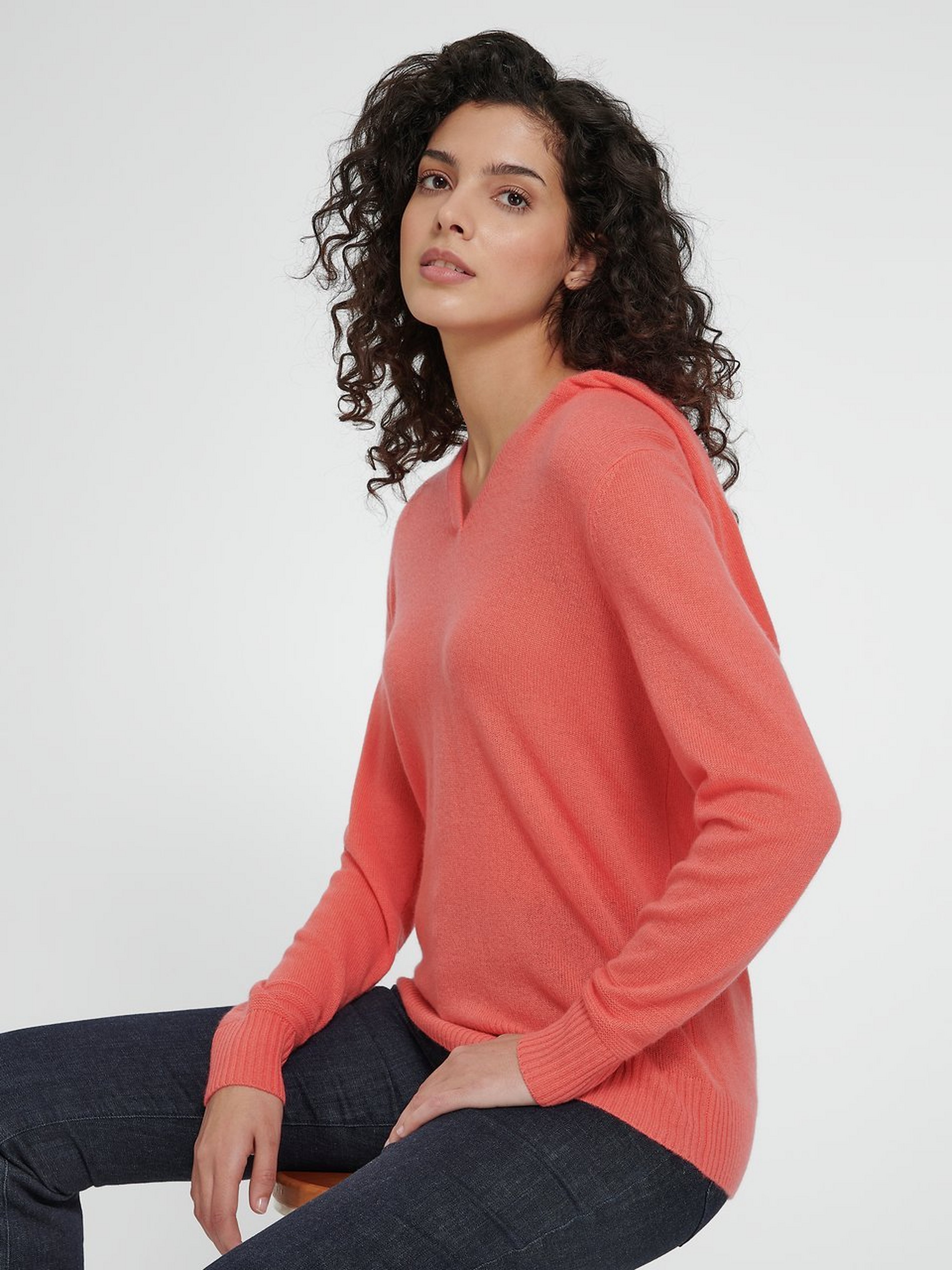 Kapuzen-Pullover aus 100% Kaschmir