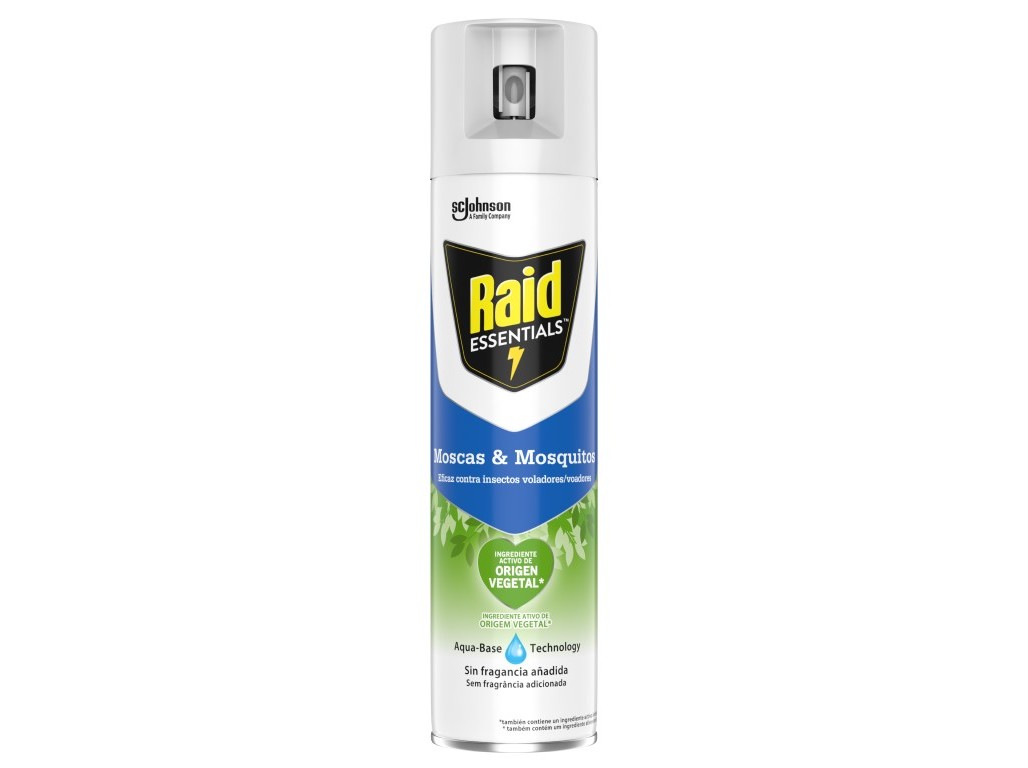 INSECTICIDA RAID ESSENTIALS VOADORES 400ML