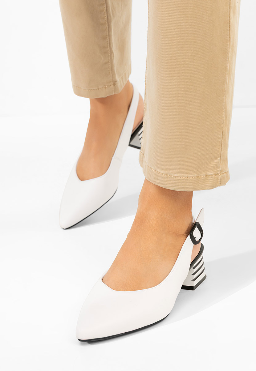 Chaussures slingback blancs Ranina