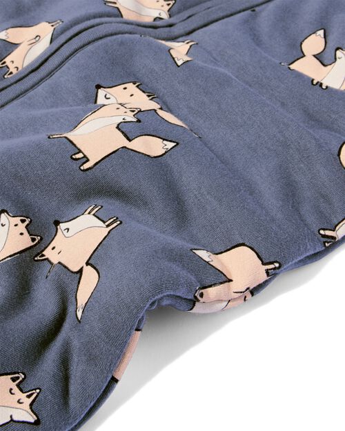 gigoteuse coton avec manches à bouton-pression avec renards pour bébé anthracite