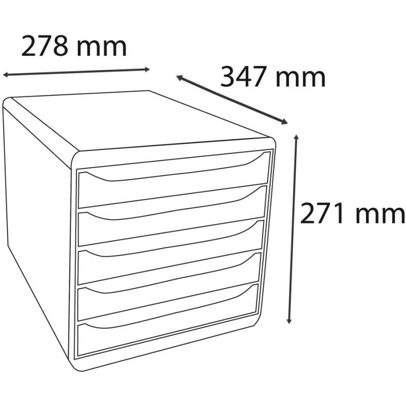 Module de classement Big Box Plus 5 tiroirs Skandi
