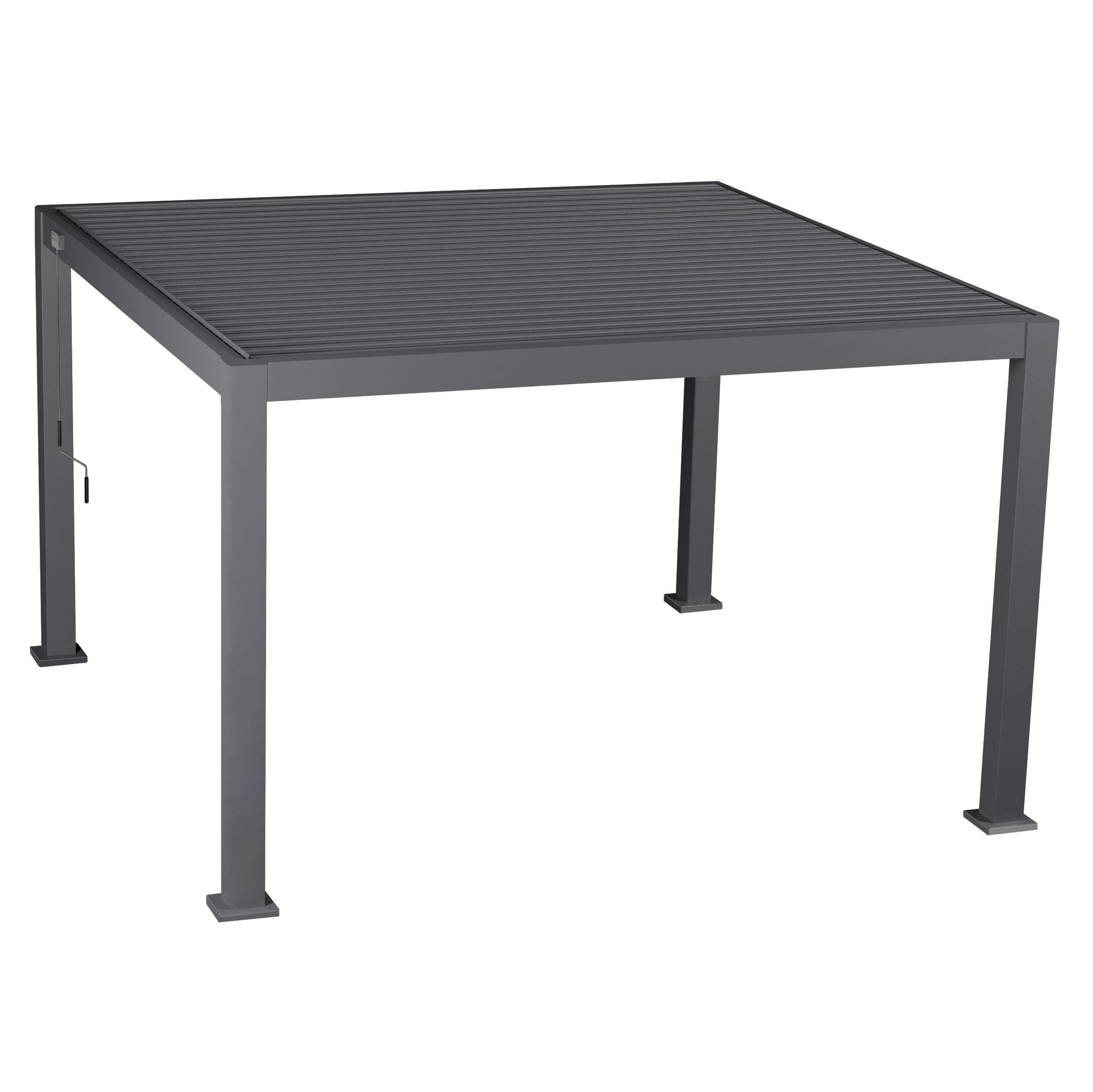 PERGOLA EVORA 3.6X3.6M GRAPHITE