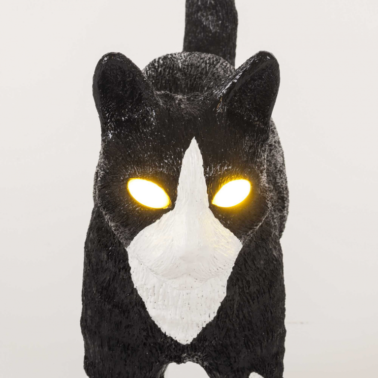 Seletti Jobby The Cat tafellamp LED oplaadbaar wit