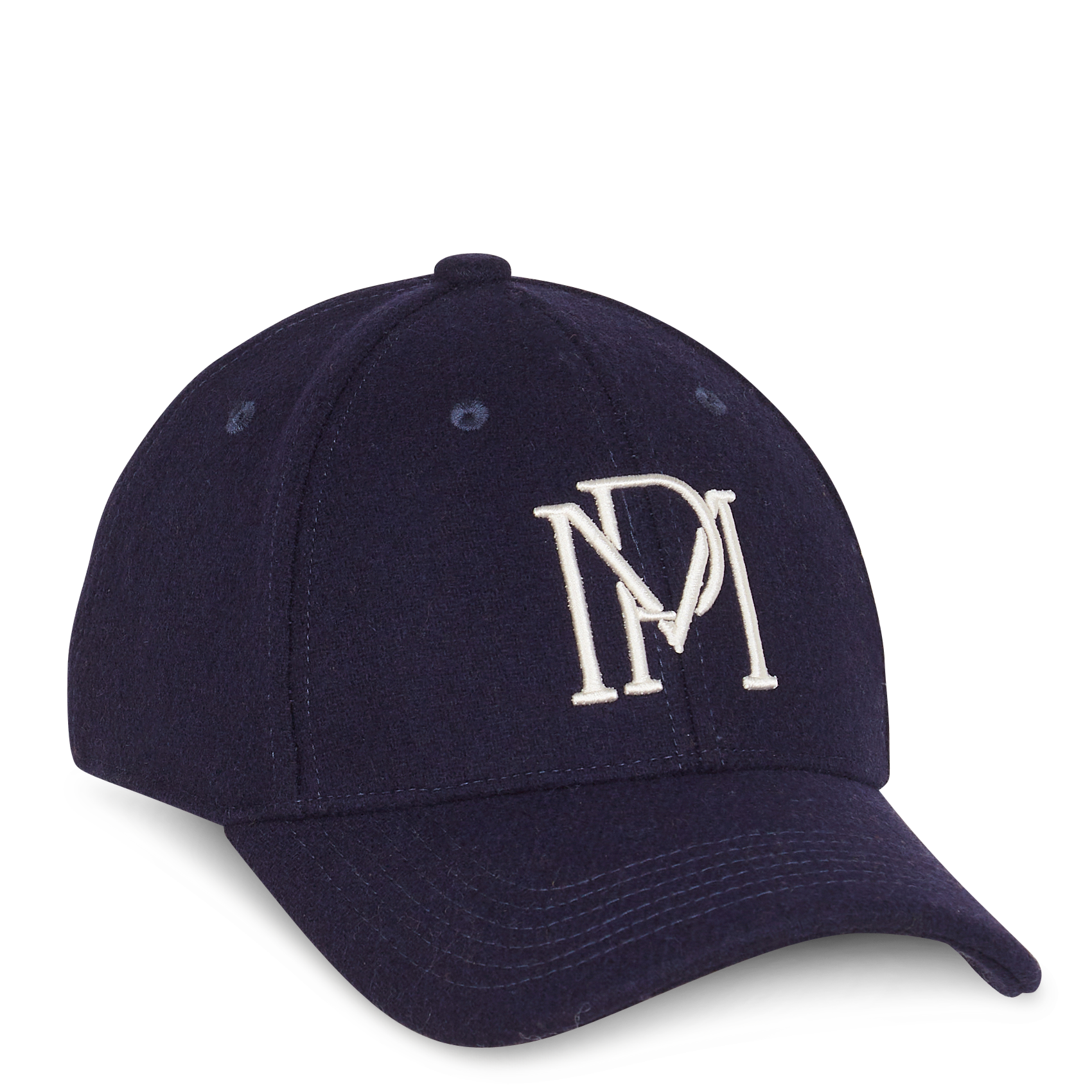 ANOUK - Casquette brodée en laine mélangée | Bleu