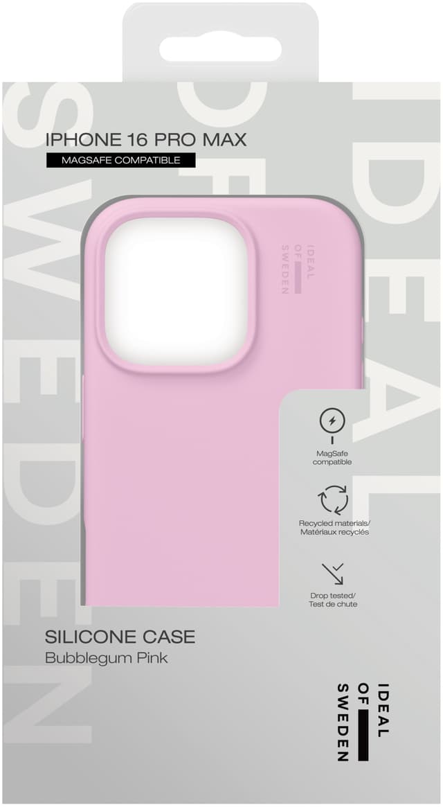iDeal of Sweden Silicone iPhone 16 Pro Max etui (tyggegummi pink)