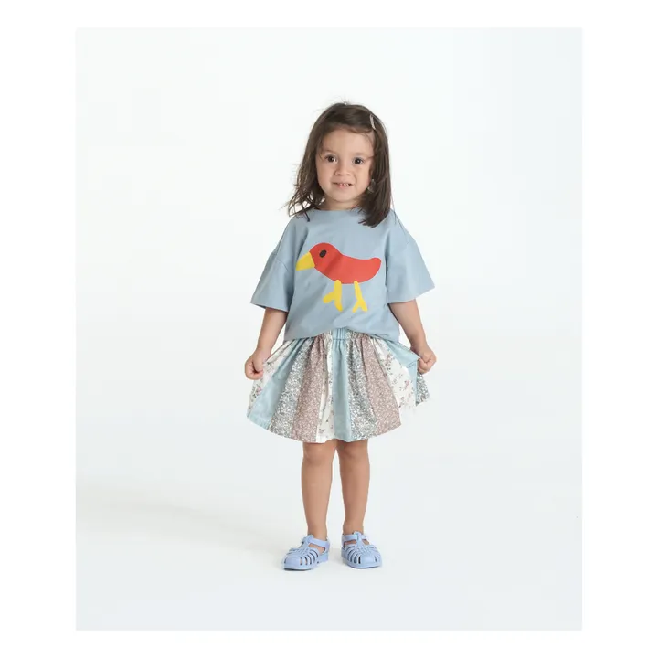 Esther T-shirt Bird Coton Bio | Bleu ciel
