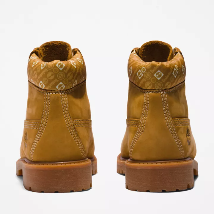 Bota Timberland Premium de 6 polegadas para jovens na cor amarela