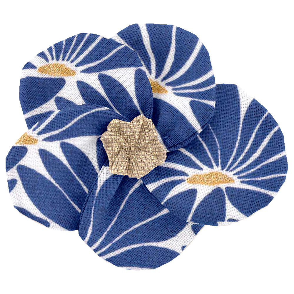 Petite Barrette Pétales De Fleur Soleil Levant