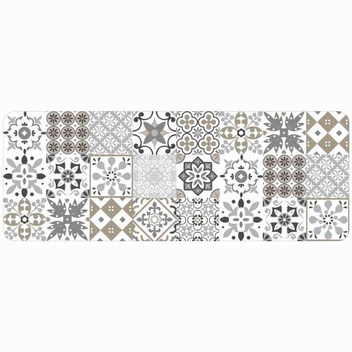 TAPIS DECO RECTANGLE 45X120 CM MOUSSE IMPRIMEE SALOU NATUREL