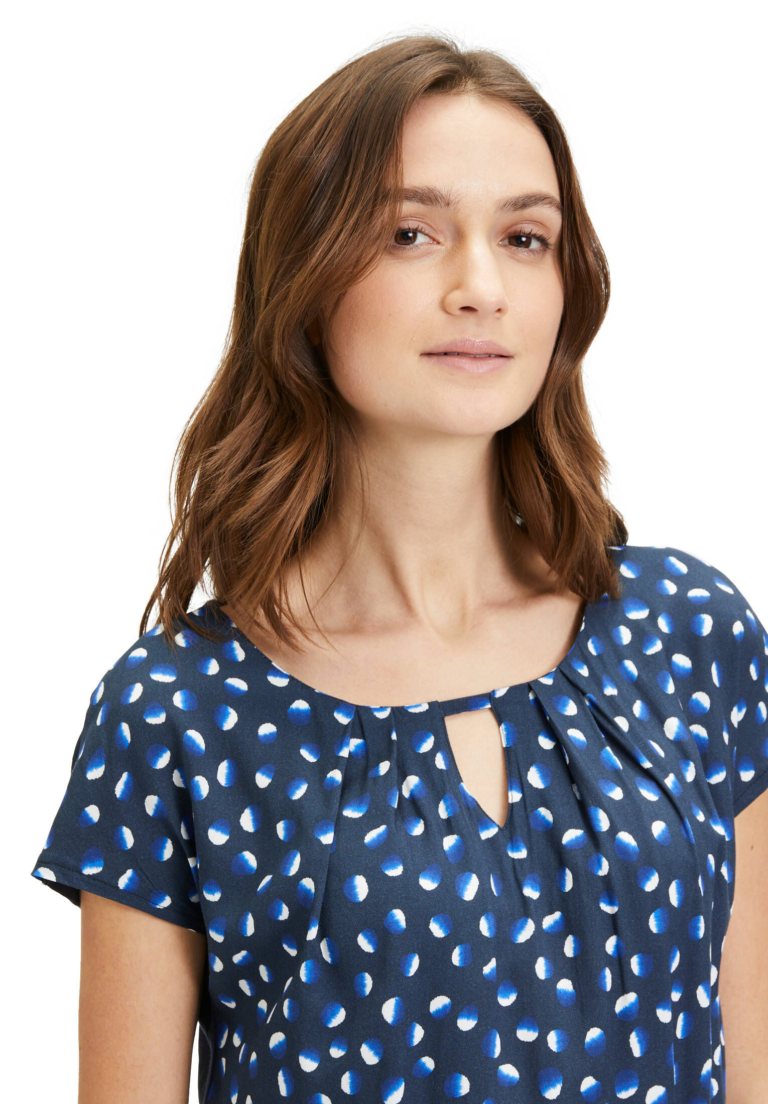 Betty & Co| Damen Blusenshirt mit Webbesatz