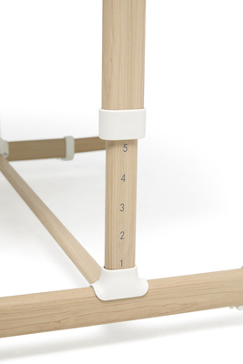 Beemoo CARE Calm Bedside Crib, Nature/White