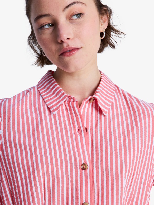 Real Tomorrow Stripe Combinaison courte avec col Rouge Femme