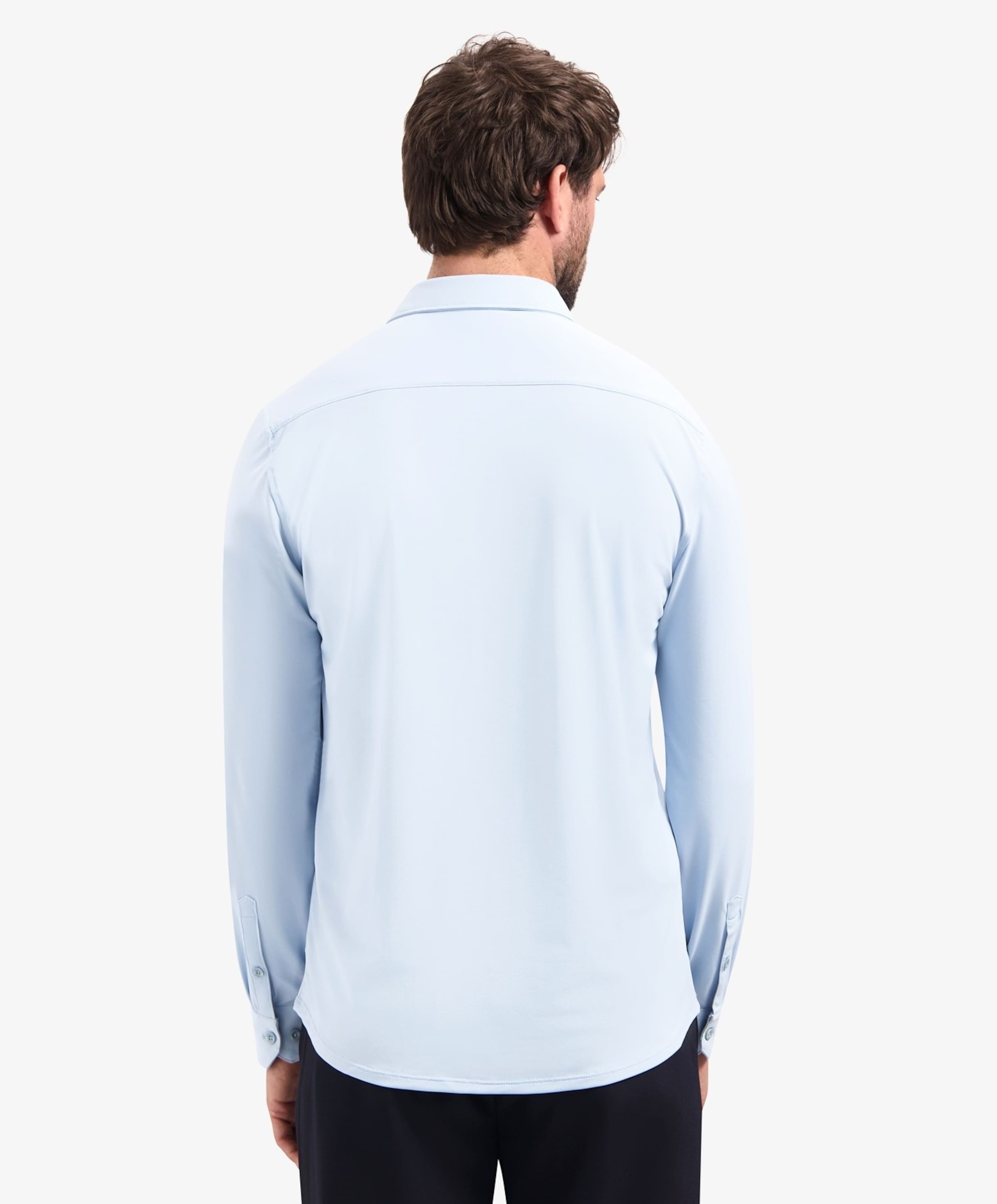 No Excess Heren overhemd lange mouw blauw