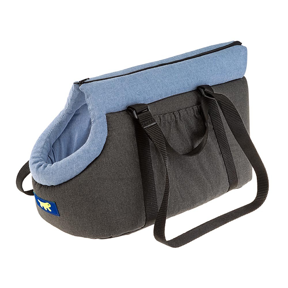 Petit sac de transport pour petits chiens et chats borsello 60, panier de transport en coton chiens et chats, bleu clair