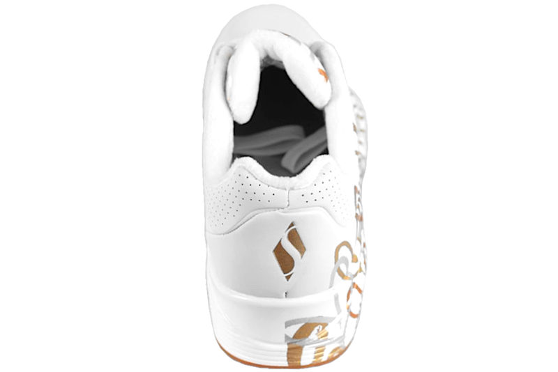 SKECHERS UNO - METALLIC LOVE WHITE SNEAKERS