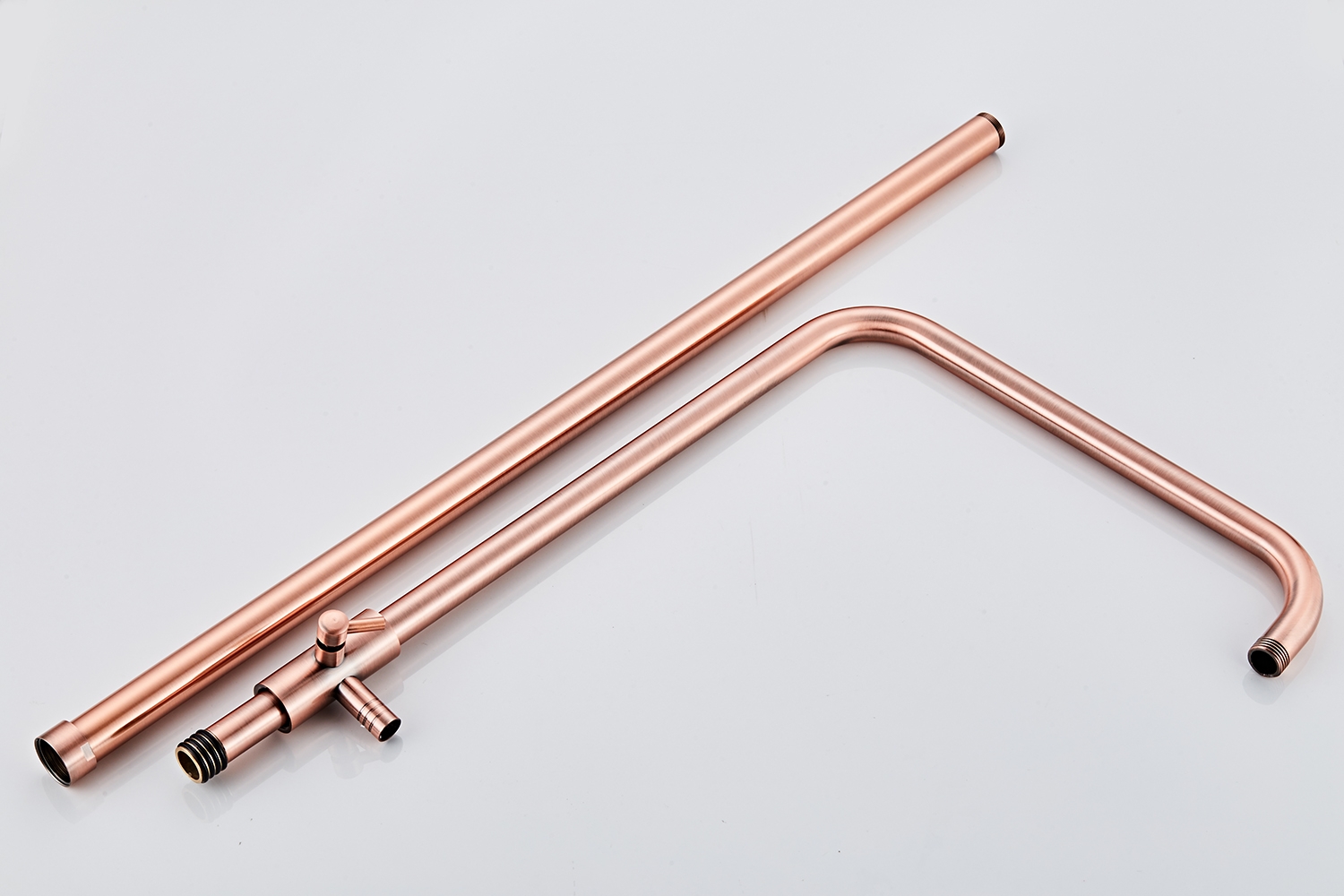 Saniclear Copper opbouw regendouche 30cm met thermostaatkraan en 3 standen handdouche koperkleurig