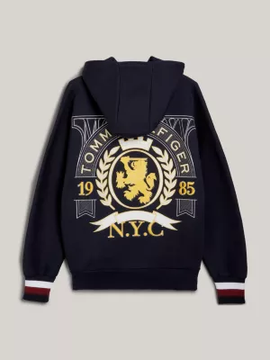 Moletom com capuz e logo Crest Varsity nas costas