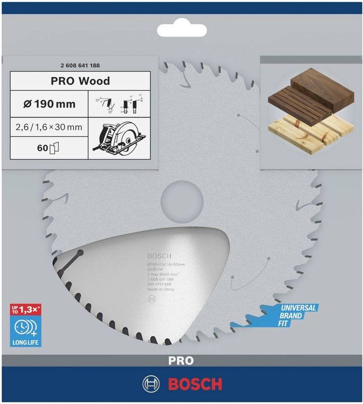 Bosch - Optiline Wood - Cirkelzaagblad - Voor Hout - SK5 Staal