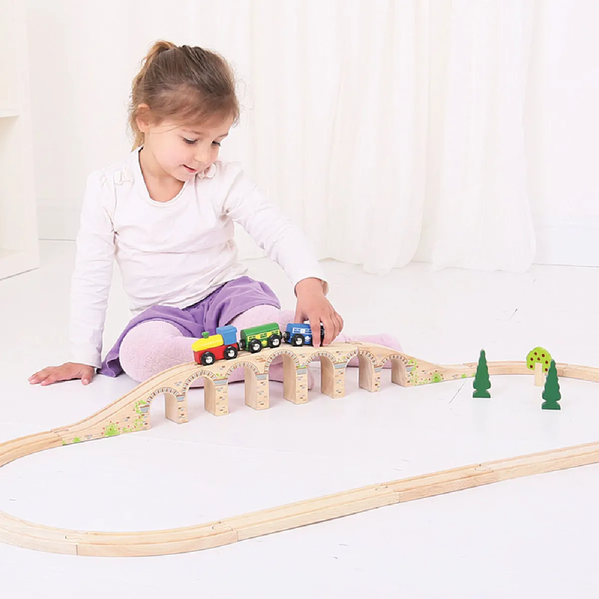 Bigjigs Rail Viaduc Ferroviaire en Bois