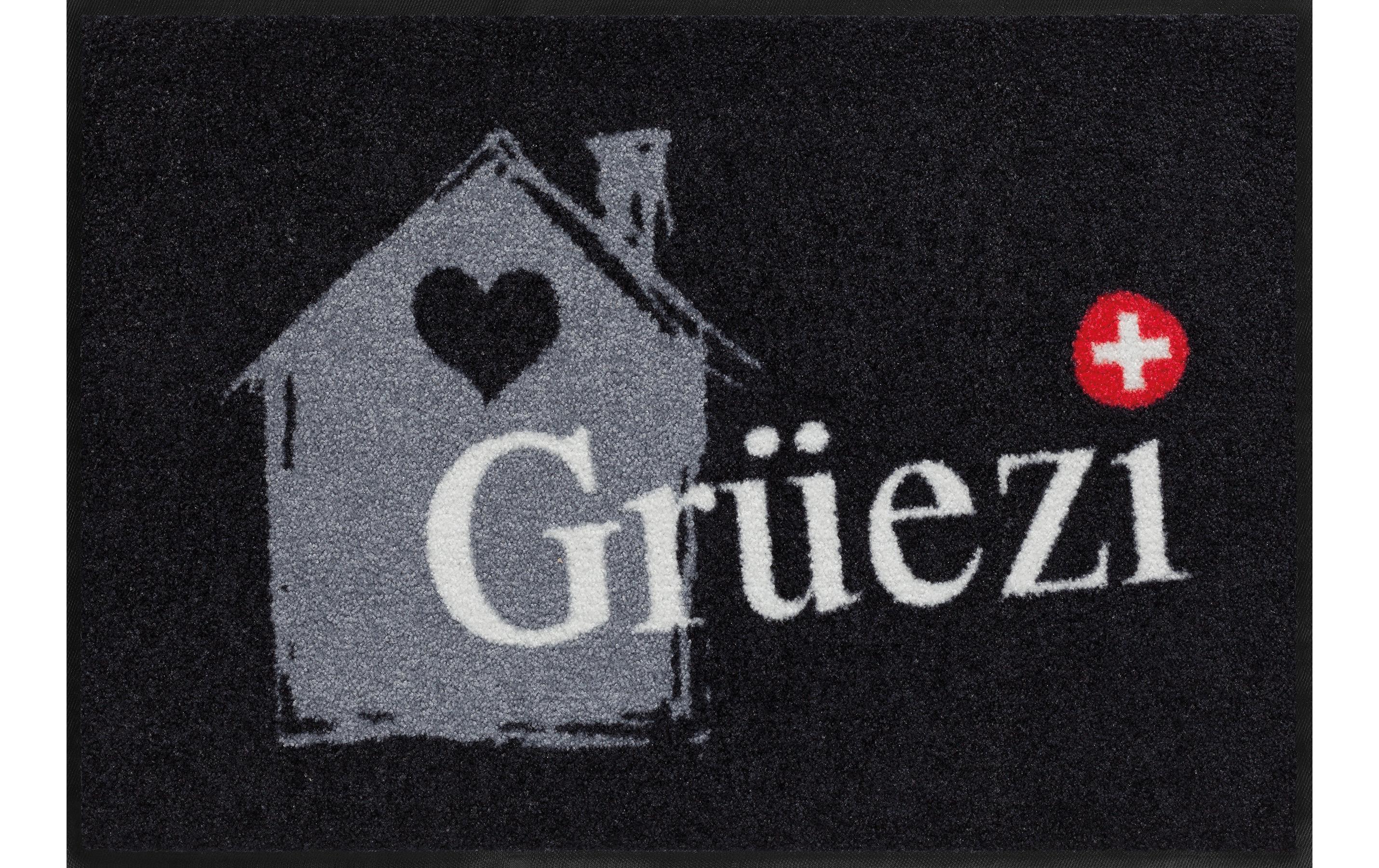 Fussmatte Grüezihaus 50 cm x 75 cmPflegeleichte und rutschfeste Schmutzfangmatte