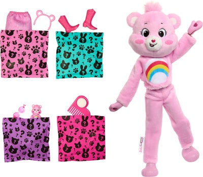Barbie Cutie Reveal Dukke Care Bears, Rosa