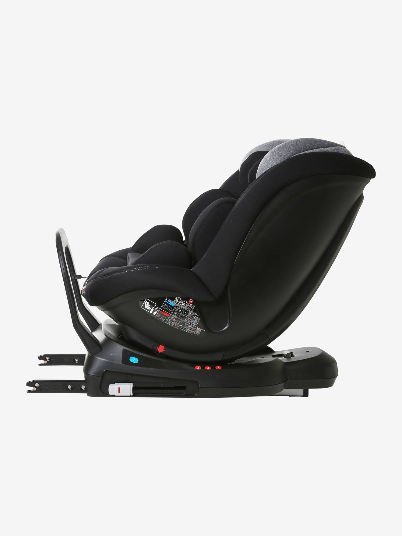 Cadeira auto giratória Isofix VERTBAUDET i-Size Spiro Grupo 0+/1, preta