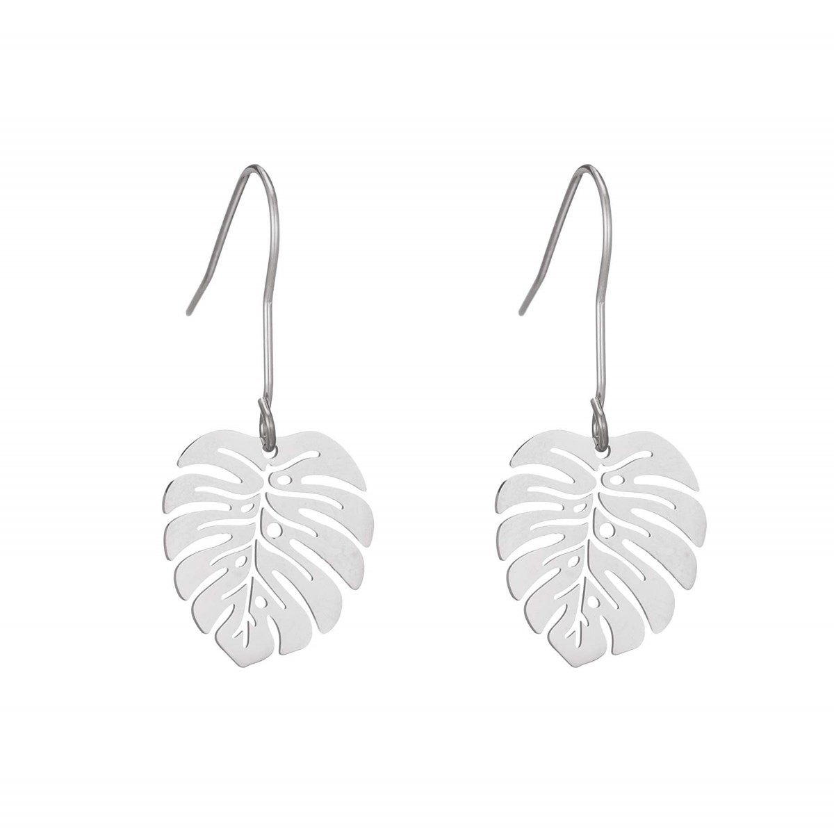 Boucles Monstera acier