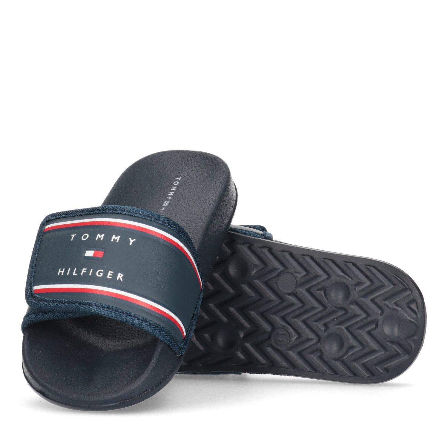 Tommy Hilfiger| Kinder Badelatschen MAXI VELCRO POOL SLIDE