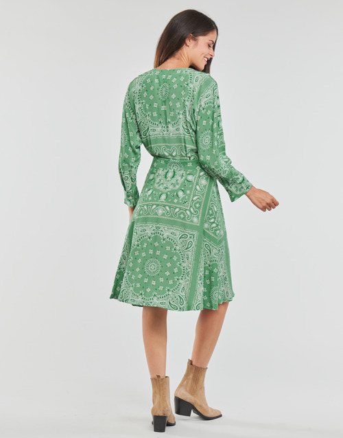 Tommy Hilfiger - BANDANA WRAP KNEE DRESS 3/4 SLV - Vert