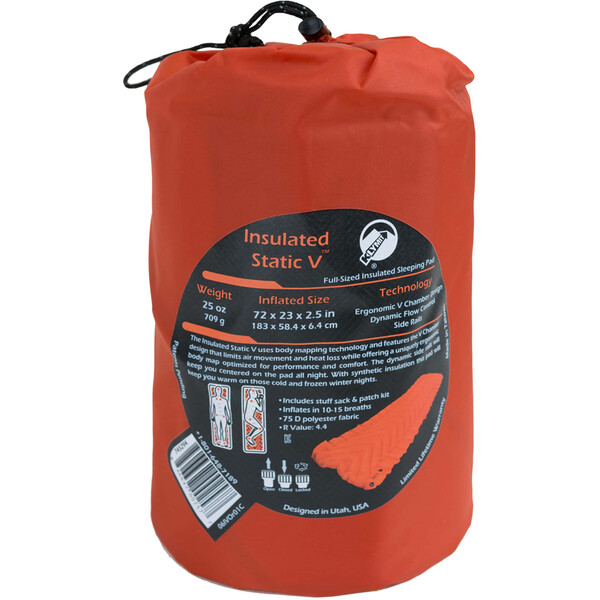 klymit - Matelas Insulated Static V - autogonflant à isolation renforcée Orange