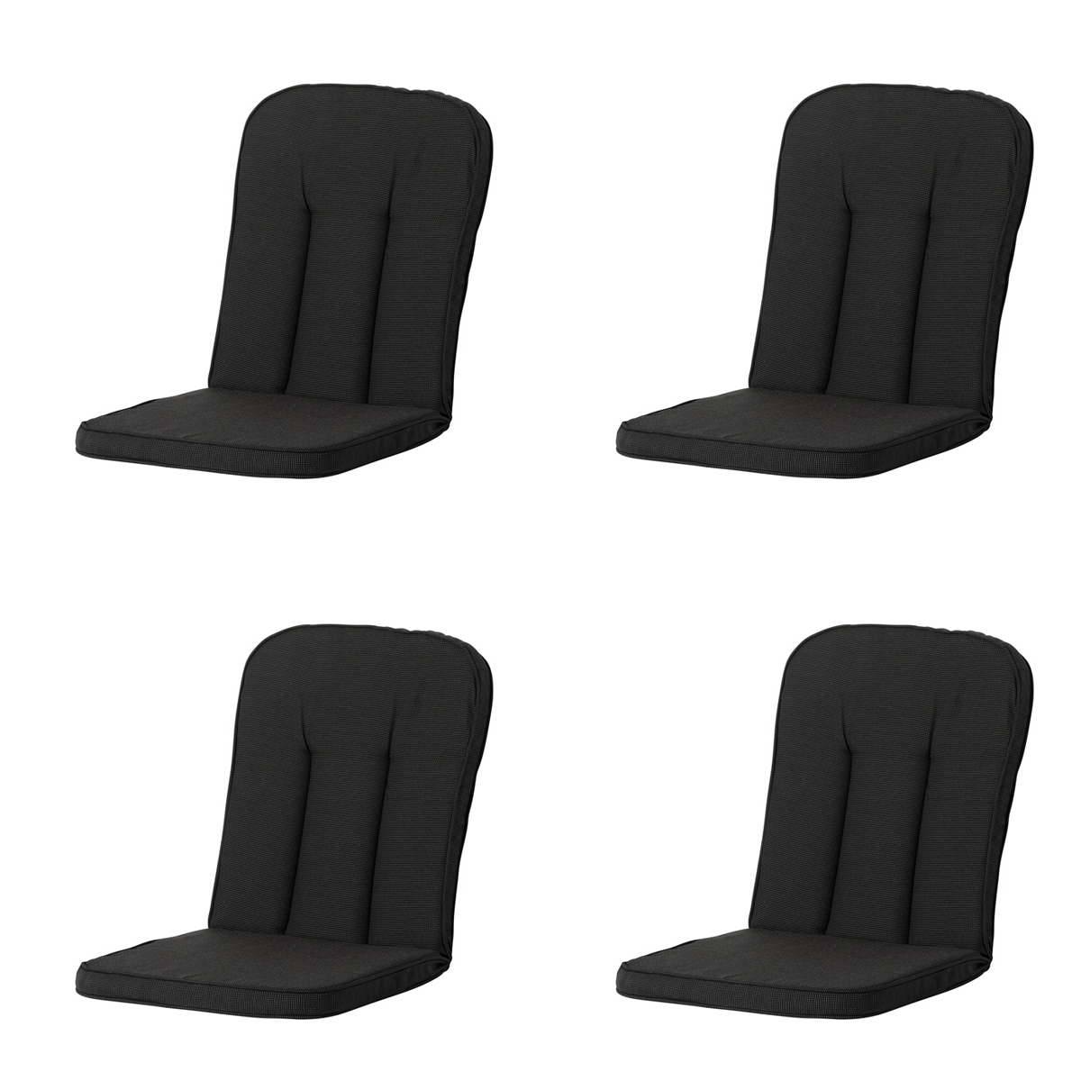 Madison Rib black Tuinkussen - Set van 4