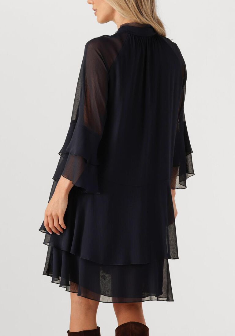 donkerblauwe luisa cerano midi jurk 728610/3762