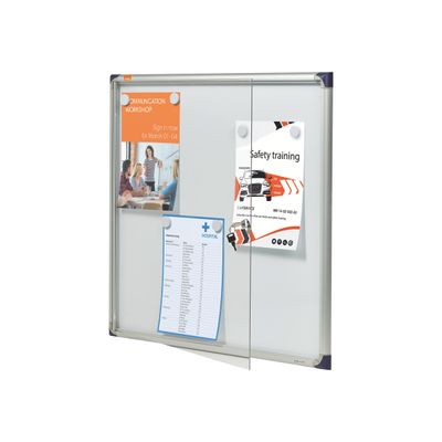 Nobo - Vitrine intérieure 6 A4 (680 x 725 mm) - cadre aluminium fond métal
