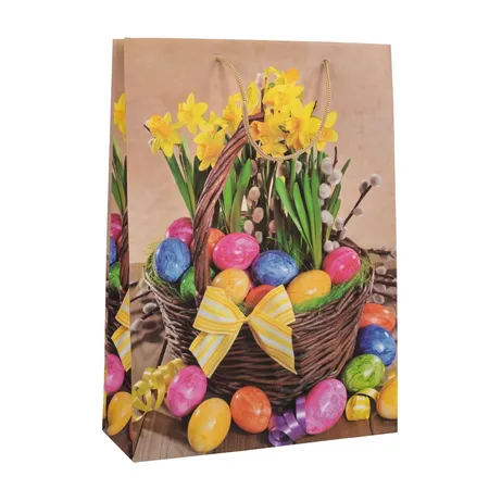 Idena Geschenktasche Ostern 25 x 8 x 35 cm, 1 Stück, 5-fach sortiert