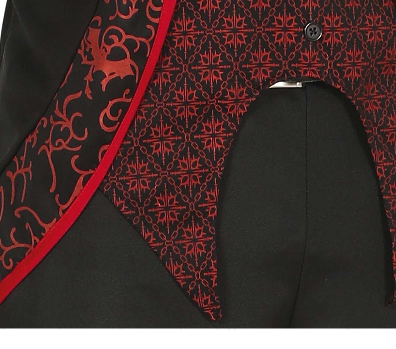 Vampier Halloween Kostuum Heren ROod Zwart