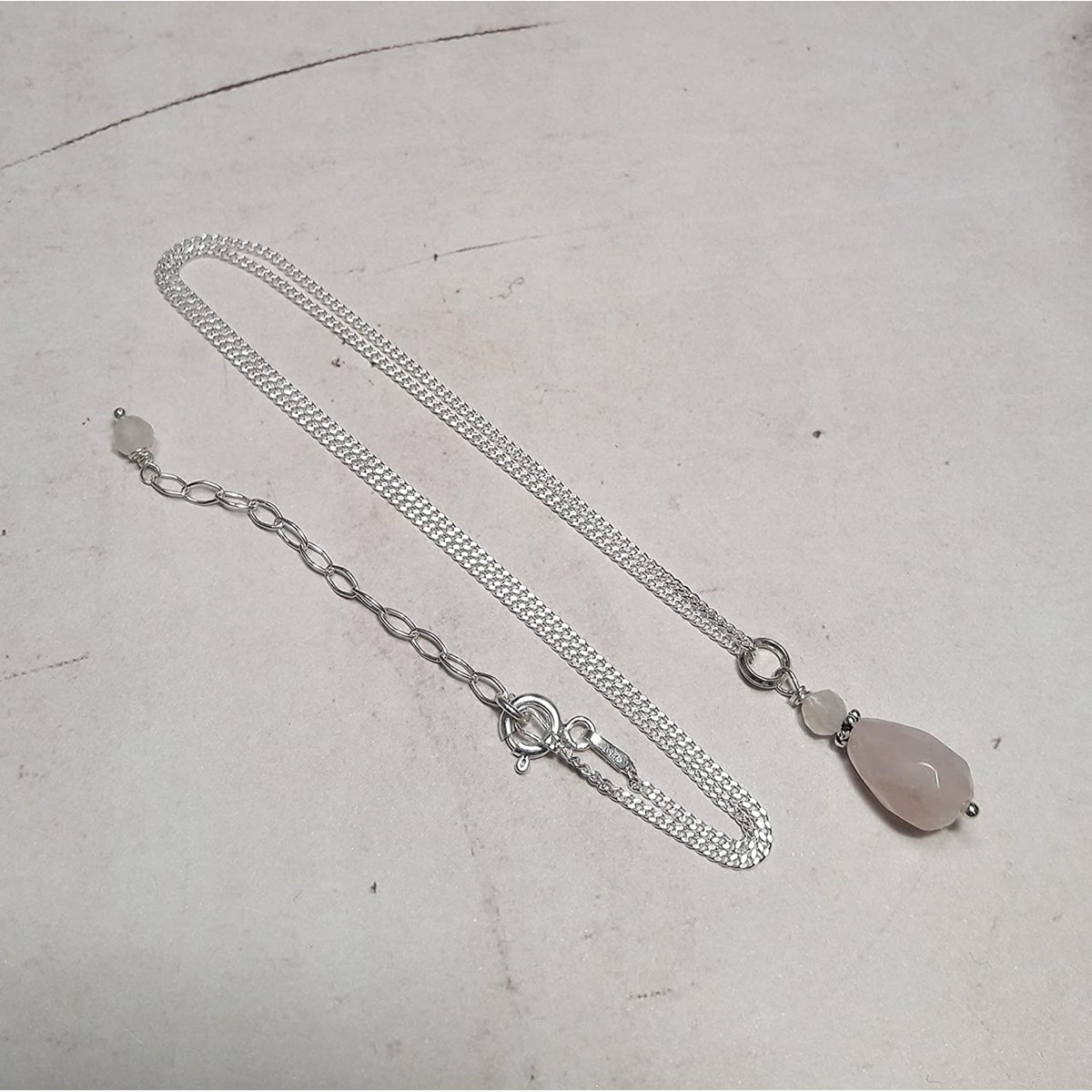 Collier Iara Quartz Rose Argent 925