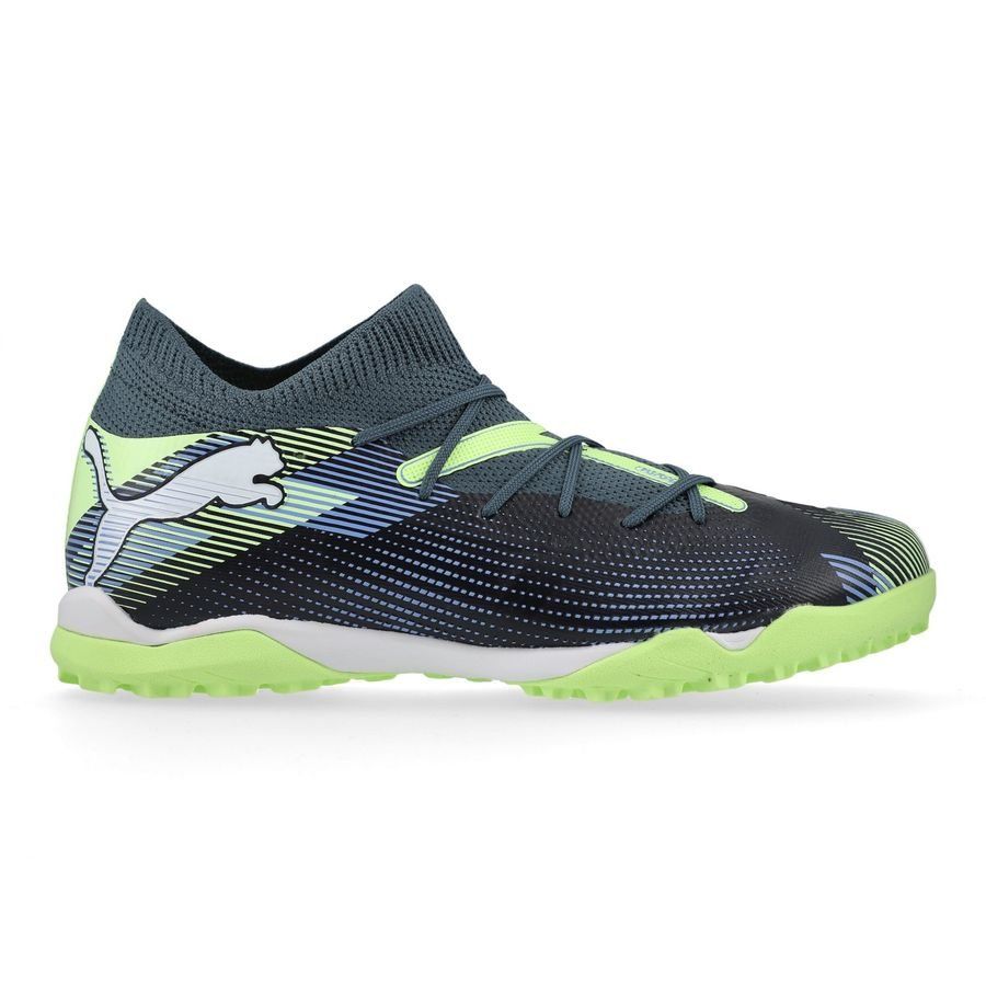 PUMA Future 7 Match   Mid TT Lights Out - Gray Skies/Blanc/Fizzy Apple Enfant