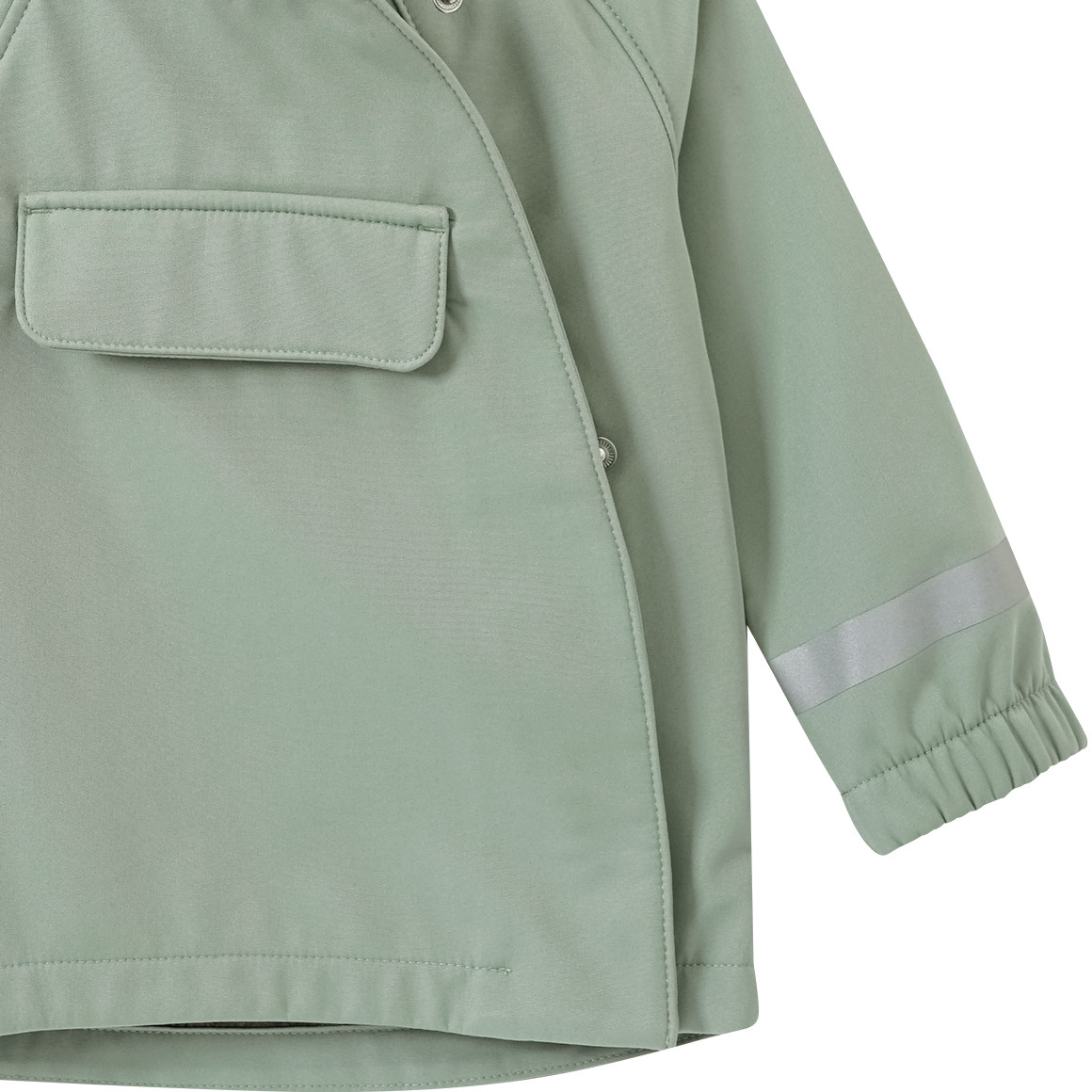 Topomini Baby Softshelljacke mit Kapuze salbei