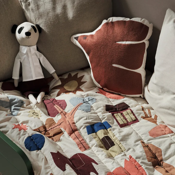 Ferm Living - Swif Bird Kissen, silver fern