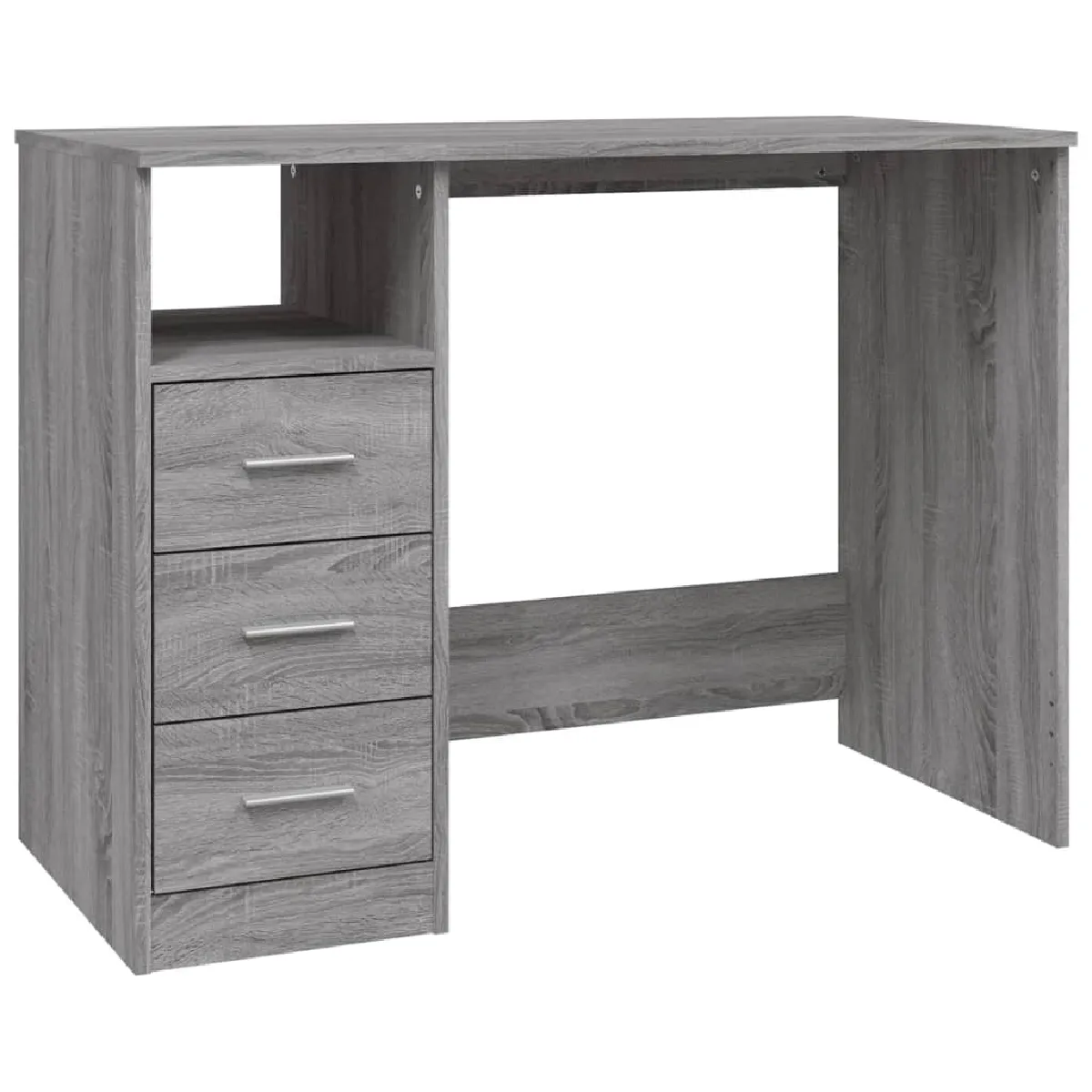 vidaXL Bureau avec tiroirs - Sonoma Gris
