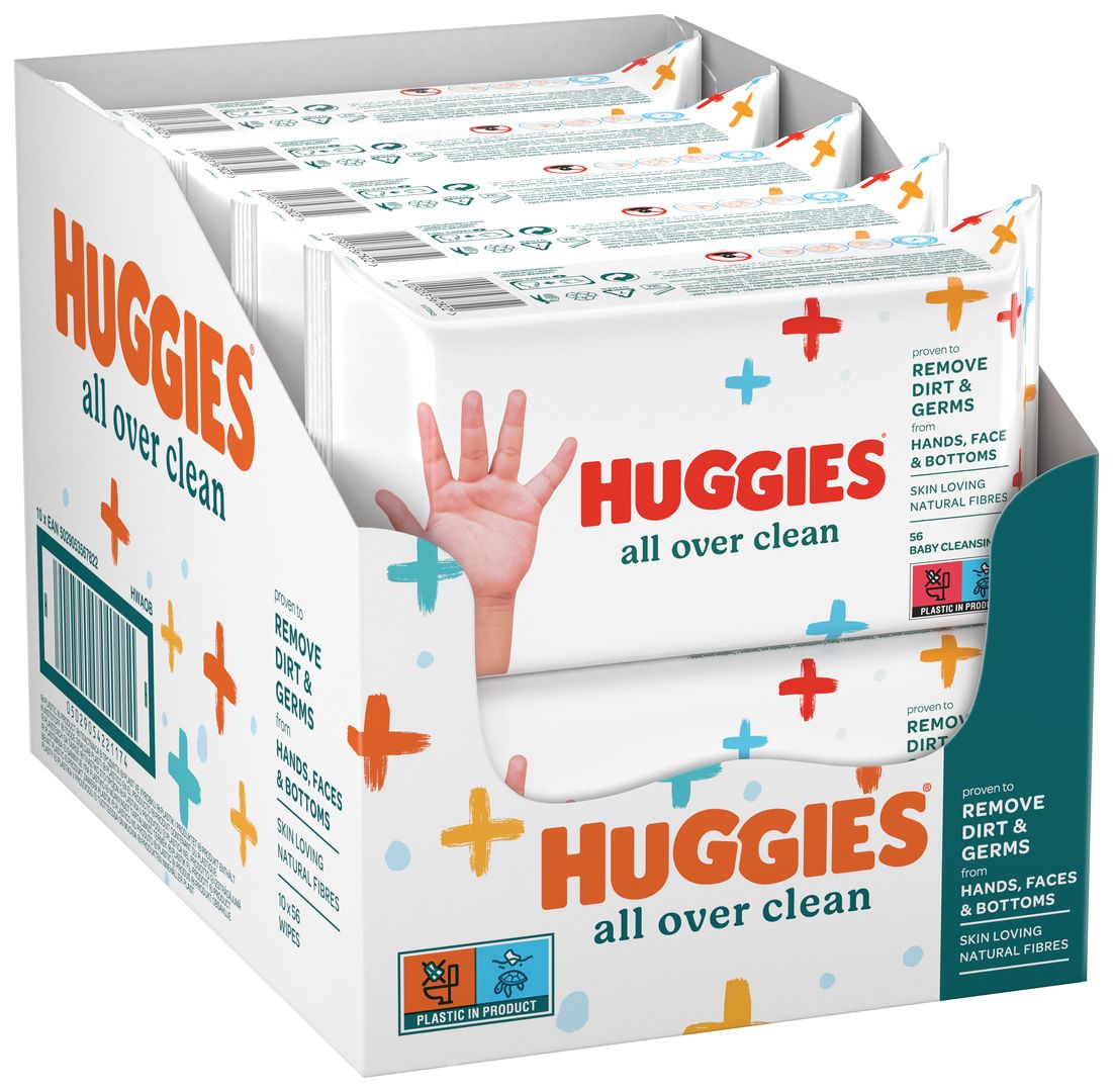 Huggies Feuchttücher Baby Wipes All Over Clean Monatsbox