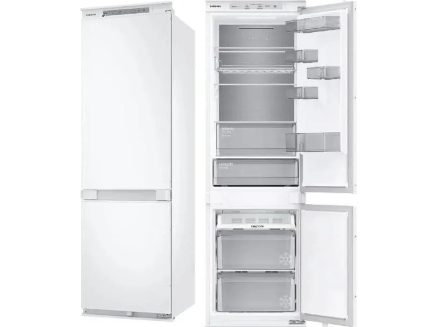 Samsung BRB26705DWW - Køleskab/fryser - bund-fryser - til indbygning - niche - bredde: 55.5 cm - dybde: 56 cm - højde: 177.5 cm - 264 liter - Klasse D - hvid