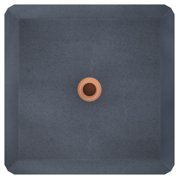 Betonpoer antraciet 18 x 18 x 10 cm