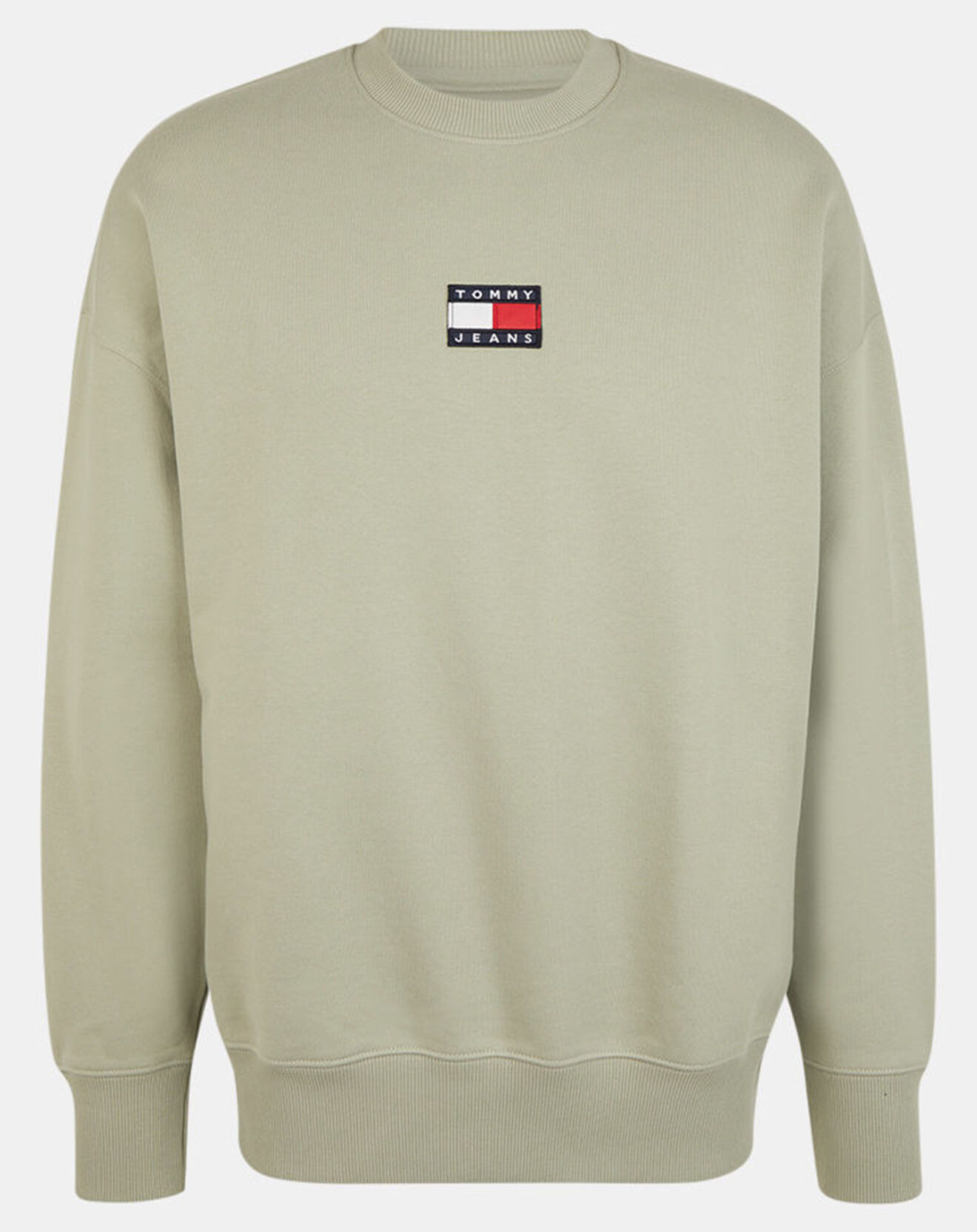 Tommy Jeans Sweat Tommy Badge vert de gris