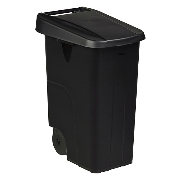ROSSIGNOL Poubelle de tri mobile - 85l  - movatri  - noir / noir - couv ferme