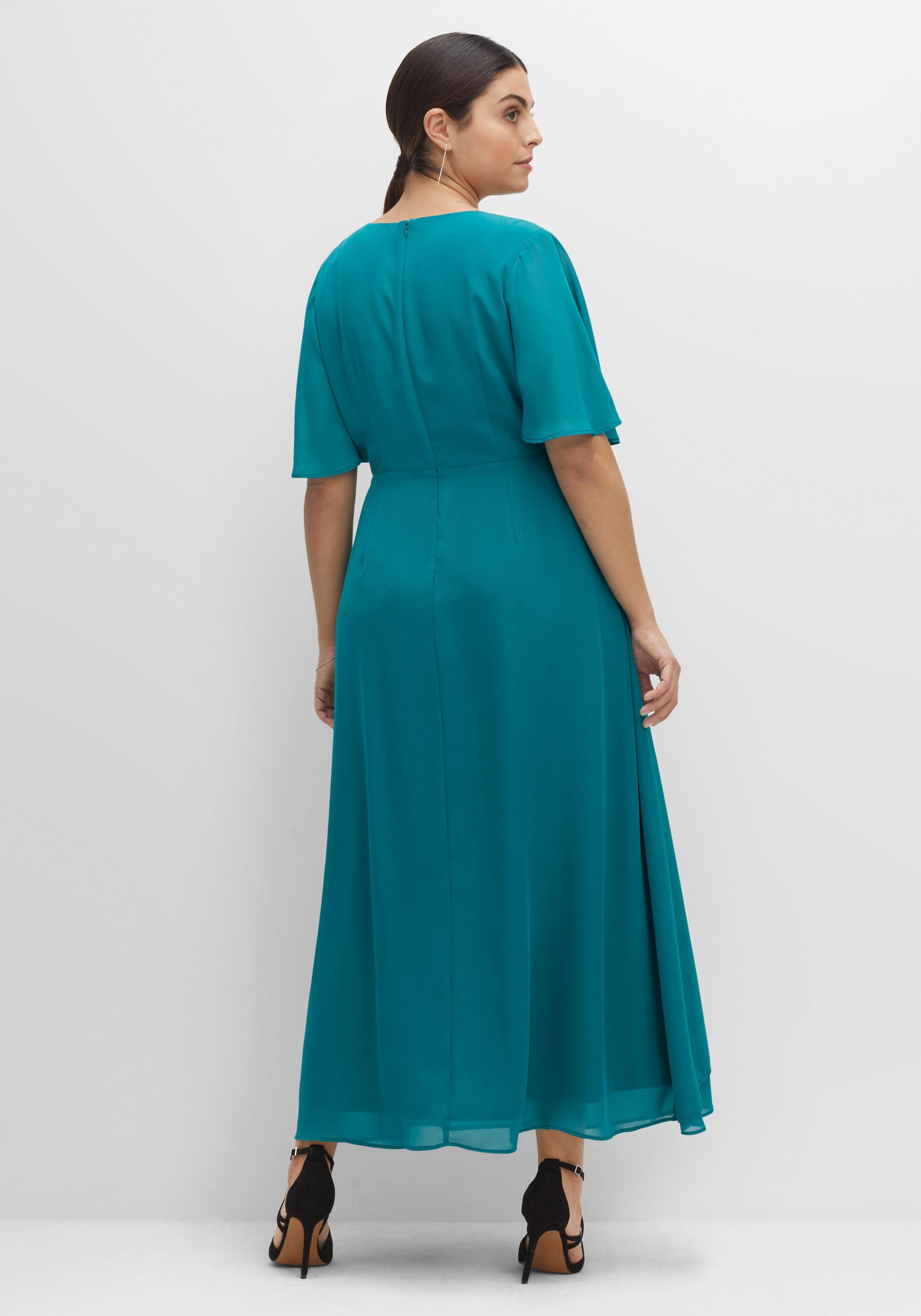 Abendkleid in Wickeloptik, aus Chiffon